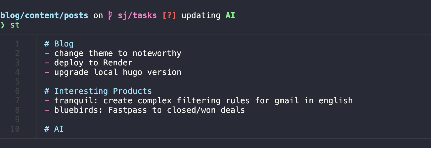 Pending tasks with an active context